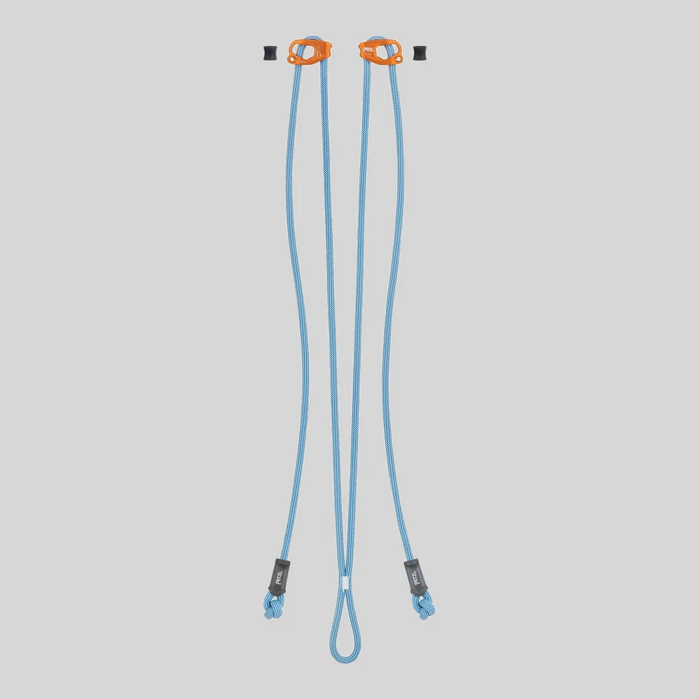 Cuerdas y cintas: Petzl Dual Evolv Adjust Lanyard Blue adjustable double