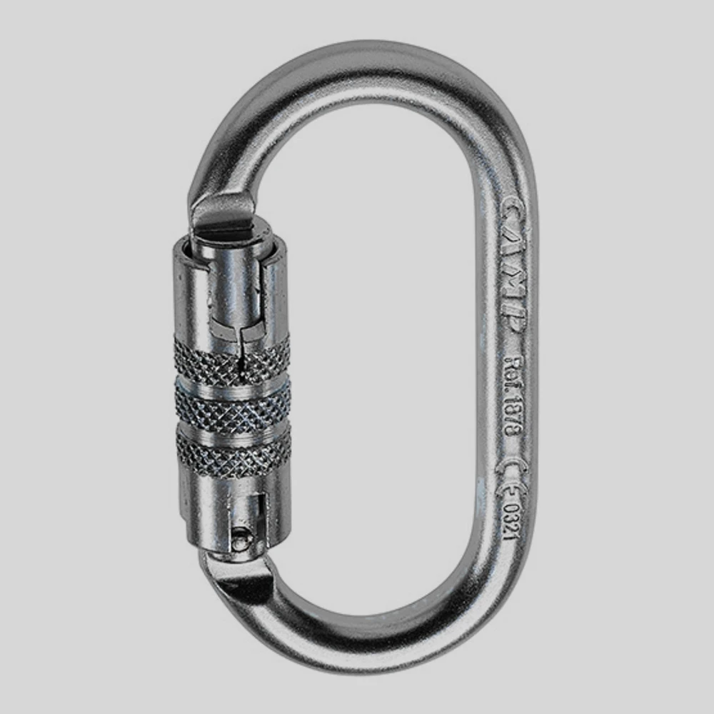 Herramienta: CAMP Oval Pro 2Lock mosquetón de doble movimiento para trabajos en altura