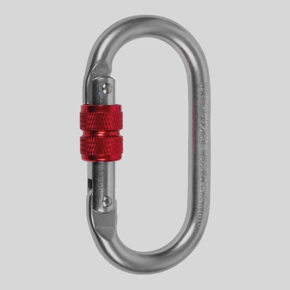 Herramienta: CAMP Oval Standard Lock: carabina de rosca ovalada en altura