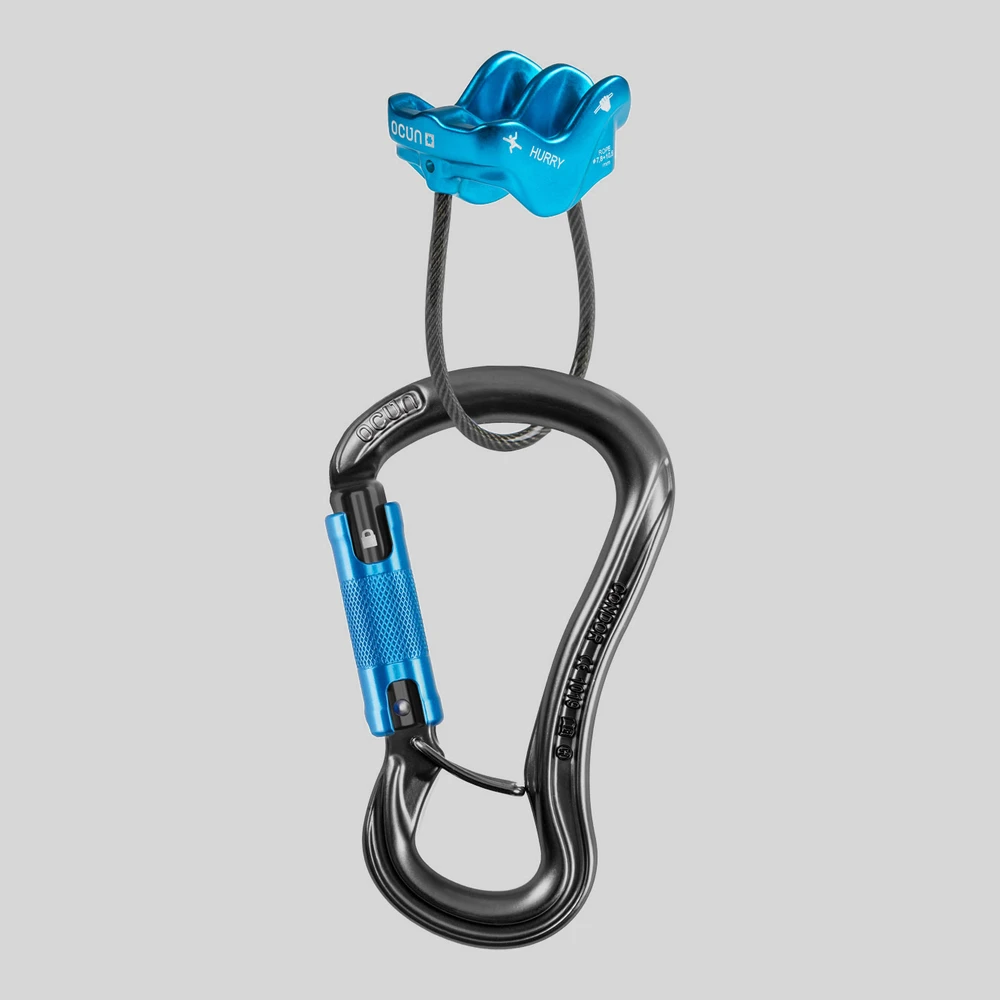 Herramienta: Ocun Belay Set Condor Triple/Hurry belayer + carabiner