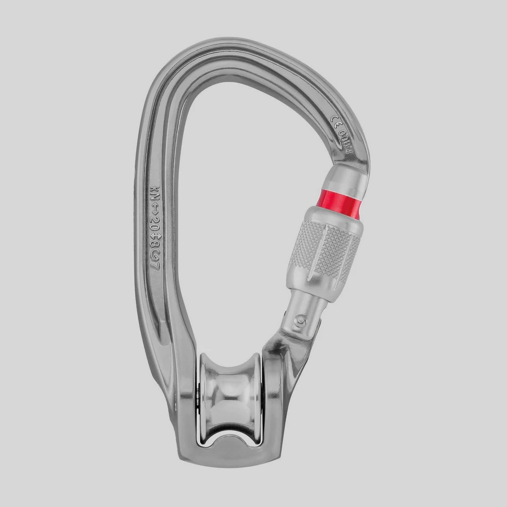 Herramienta: Petzl Rollclip Z polea mosquetón con cierre de rosca para trabajos en altura