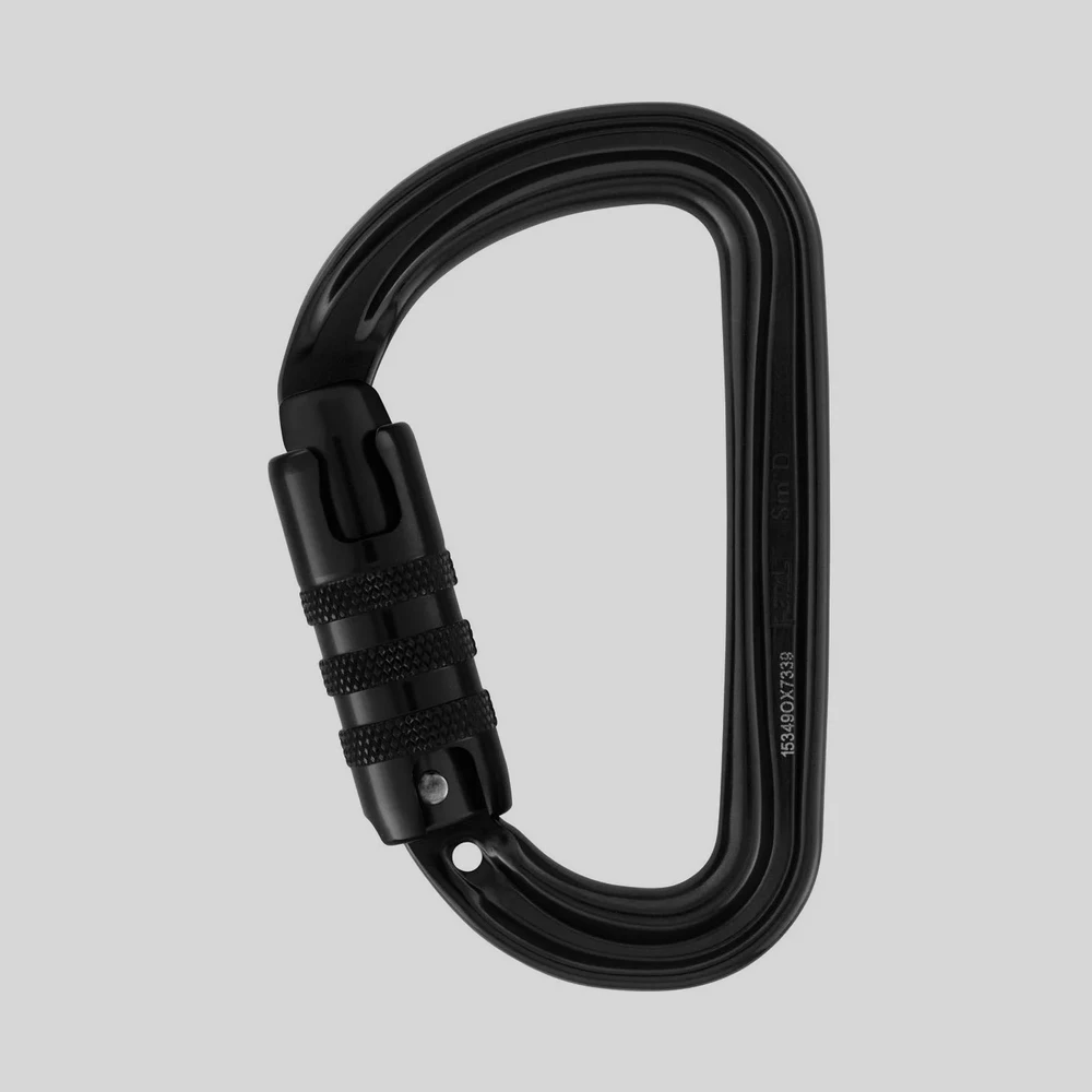 Herramienta: Petzl Sm'D Black Triact Lock mosquetón con cierre de rosca