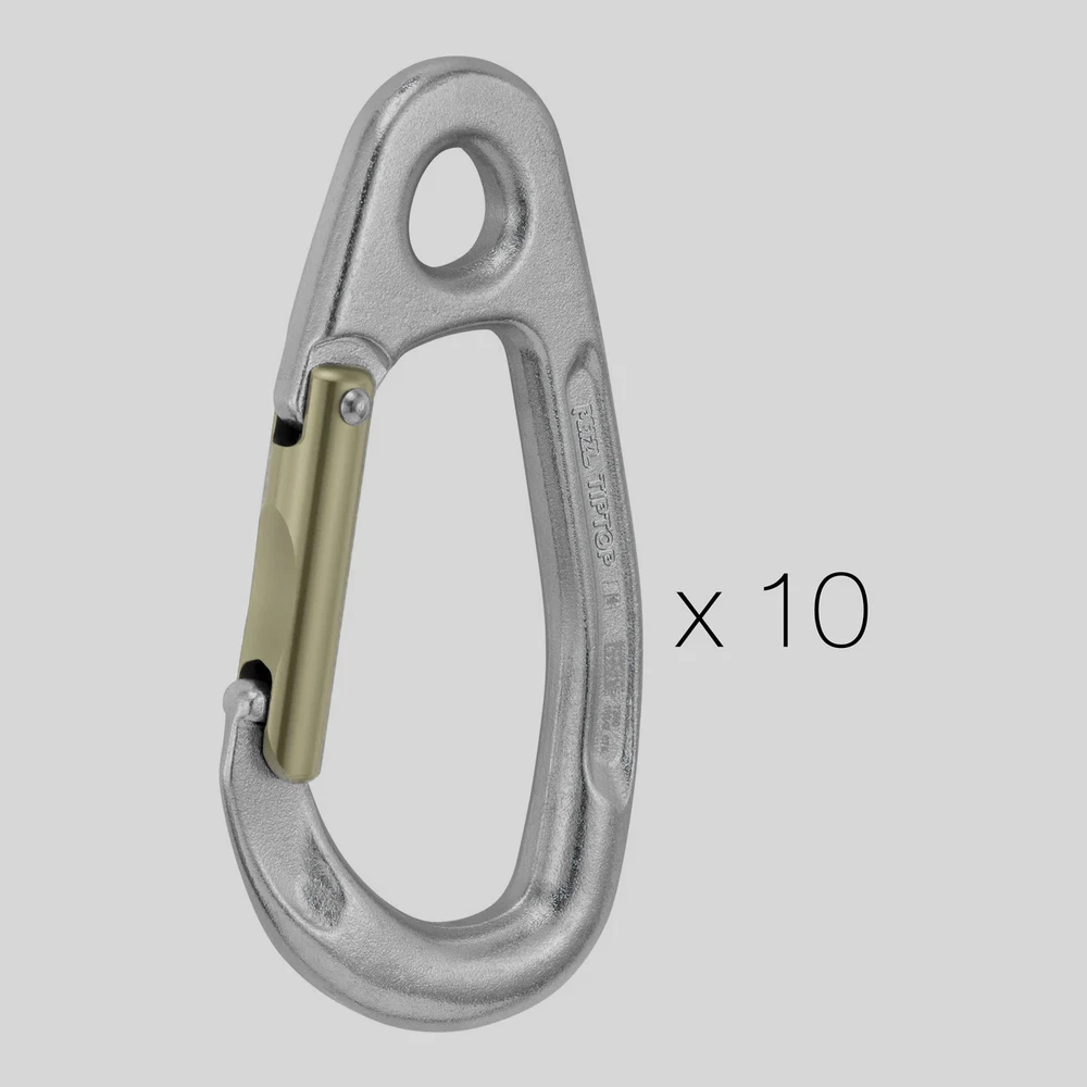 Herramienta: Petzl Tiptop Stainless (pack of 10) belay carabiner