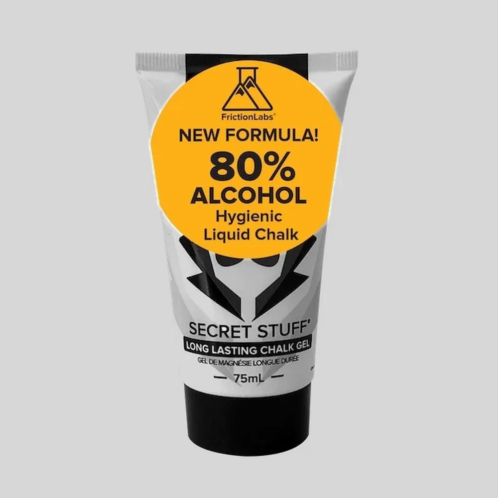 Magnesio y bolsas: FrictionLabs Secret Stuff 75 ml New Formula 80 % Alcohol líquido de magnesita