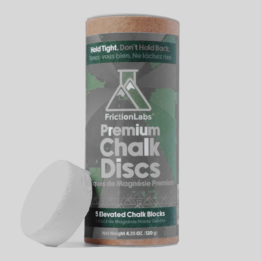 Magnesio y bolsas: FrictionLabs The Chalk Disc Tube bloque