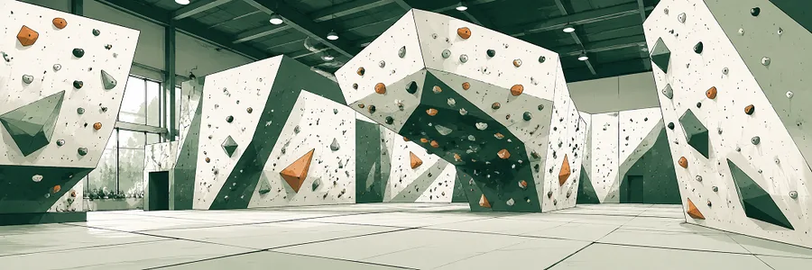 Rocódromo de escalada interior.